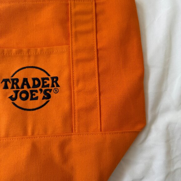 NWT Trader Joe's Orange Trick-or-Treat Mini Canvas Tote, Limited, One Size 🎃 - Picture 8 of 13